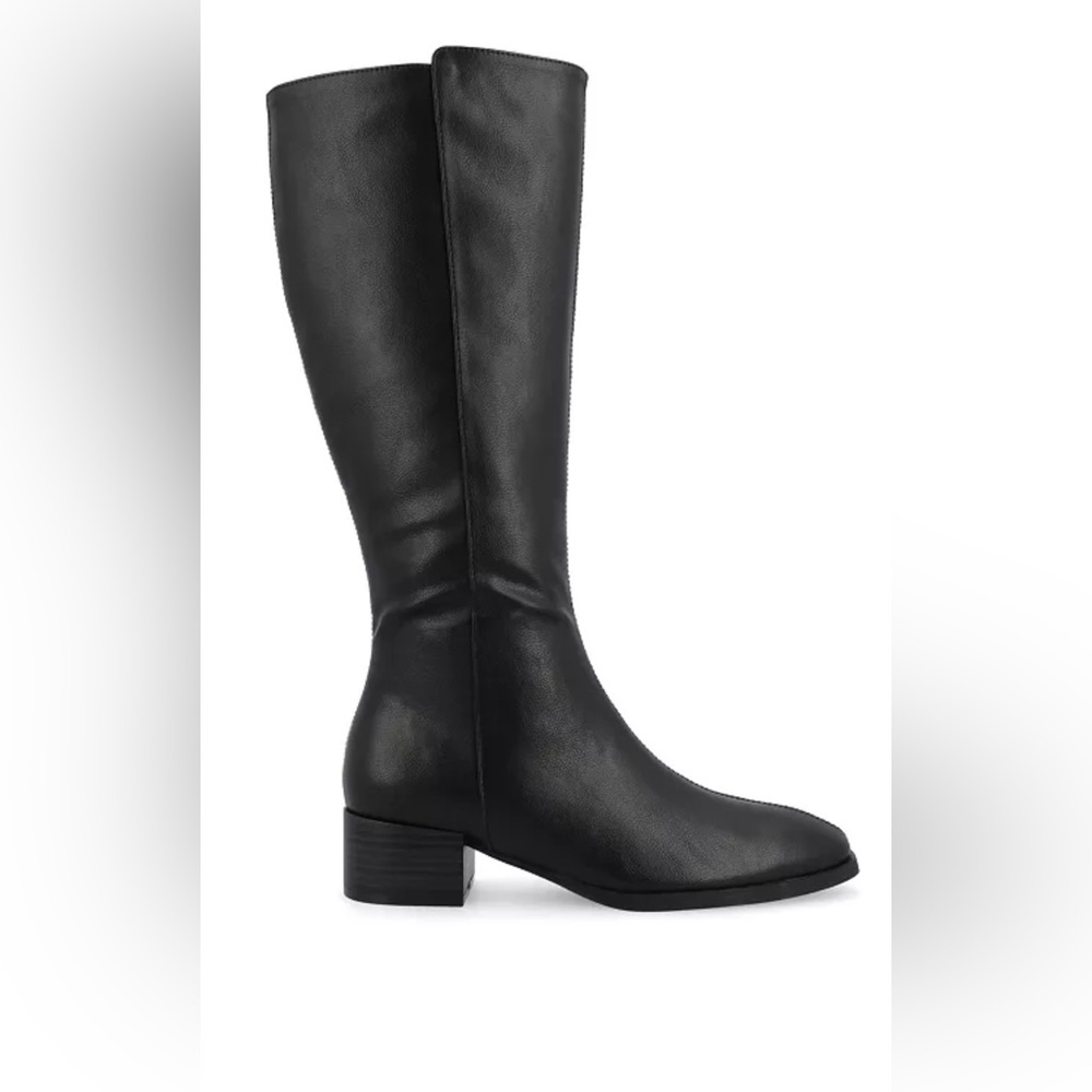 DEVRI KNEE HIGH BOOTS IN FAUX LEATHER